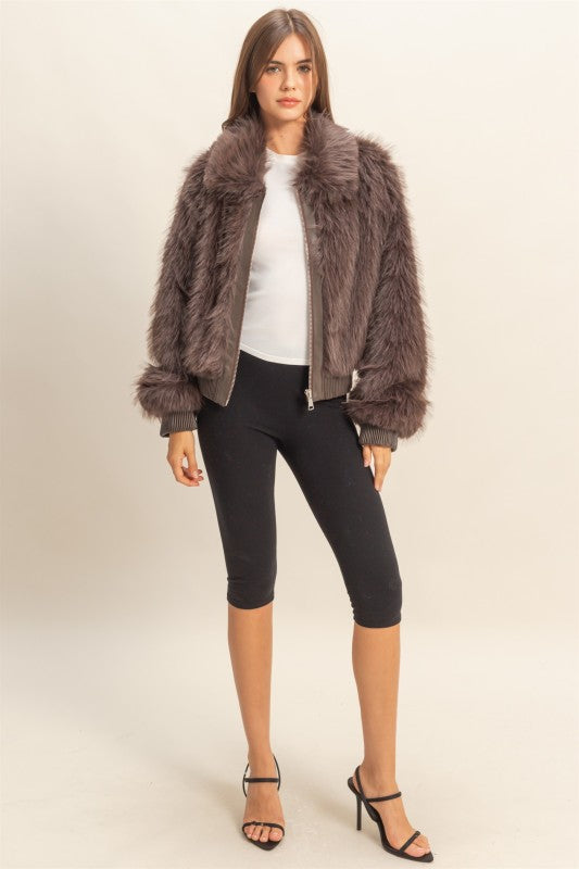 Plush Faux Fur Jacket