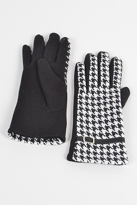 Houndstooth Gloves