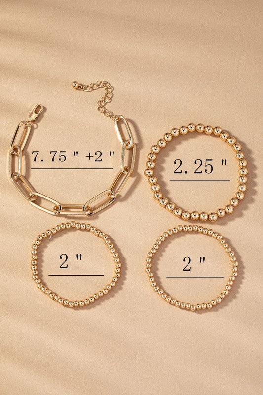 Gold Bracelet Set