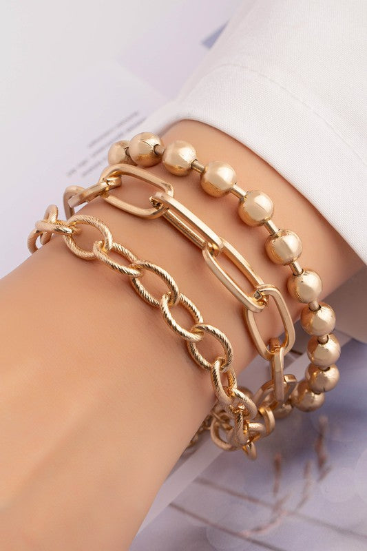 Gold Bracelet Set