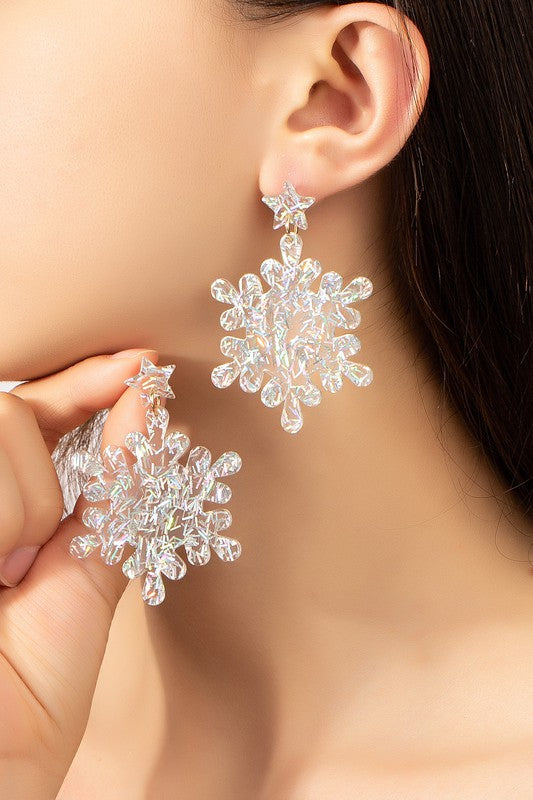 Snowflake Drop Earrings