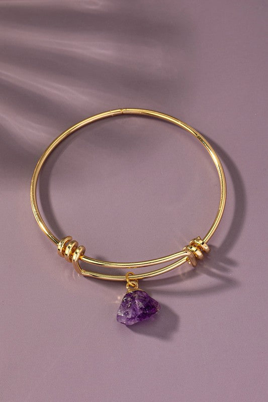 Amethyst Stone Bangle