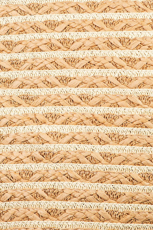 Braided Straw Tote Bag