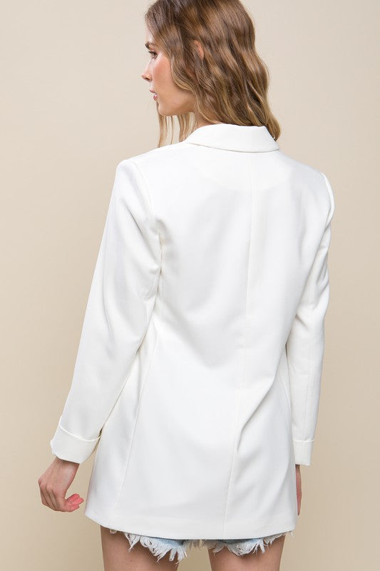 Woven Boyfriend Blazer