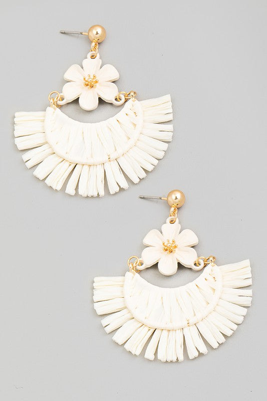Floral Fringe Earrings
