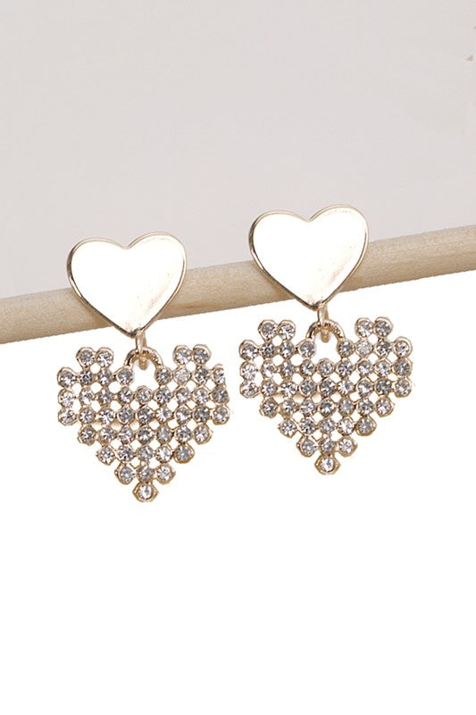 Heart Drop Earrings