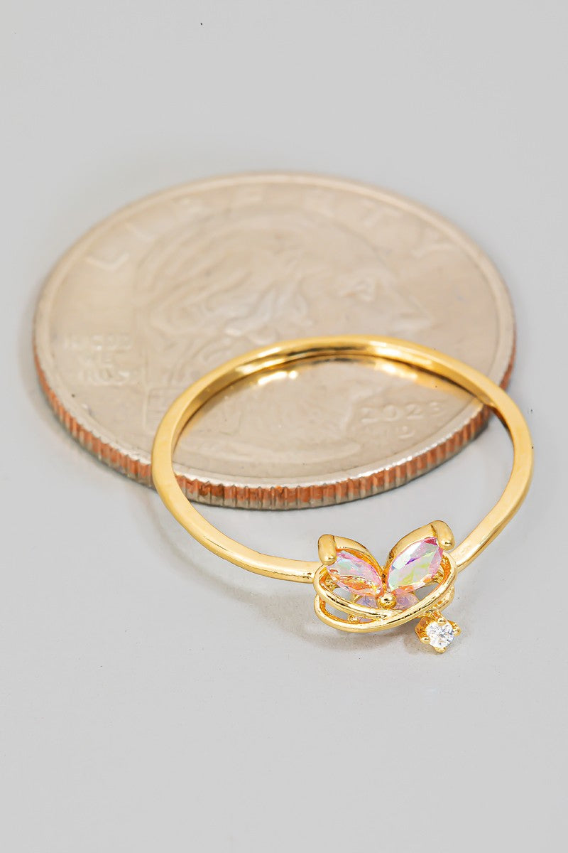 Iridescent Butterfly Ring