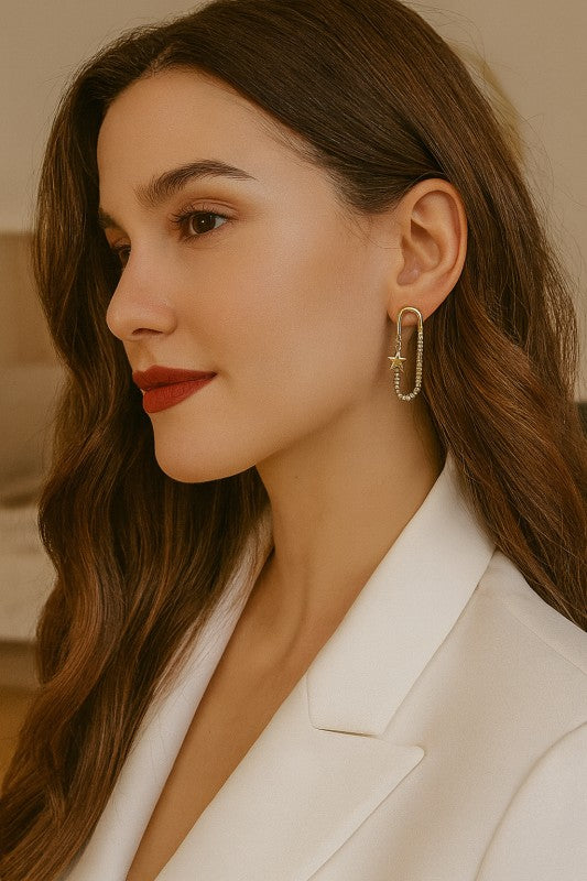 Rhinestone Star Earringss