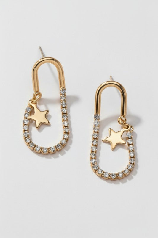 Rhinestone Star Earringss