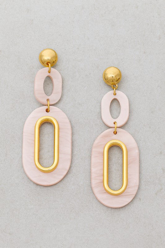 Oval Resin Earrings
