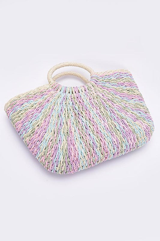 Faux Straw Handbag