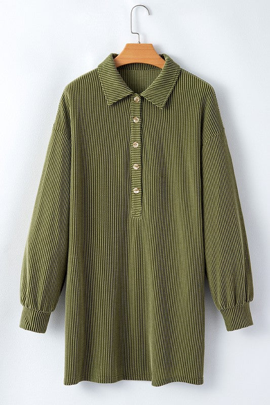 Corded Green Mini Dress