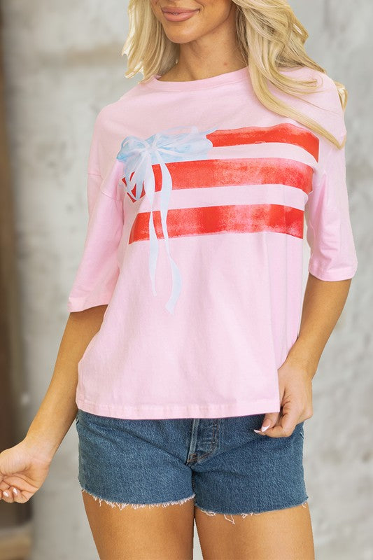 Bow + Flag Graphic Tee