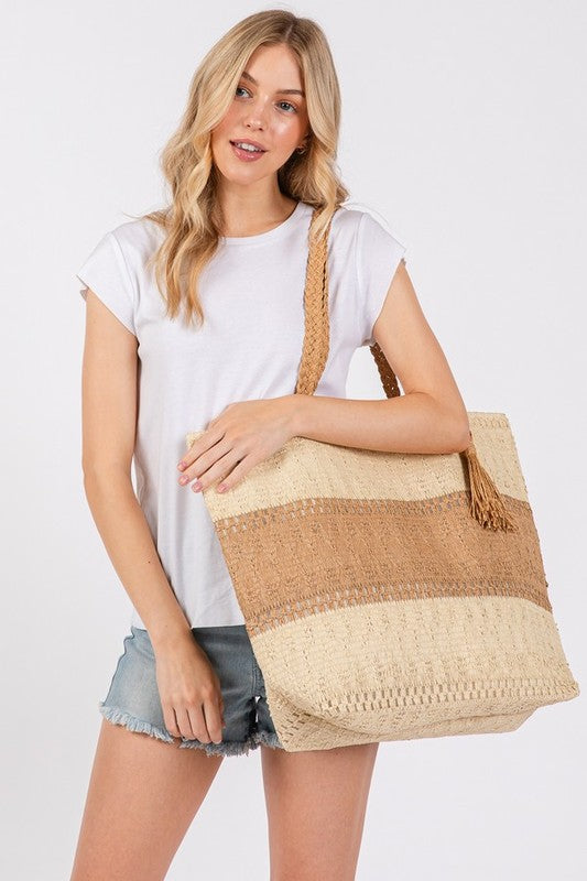 Two Tone Beach Bag