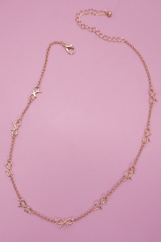 Golden Bow Necklace