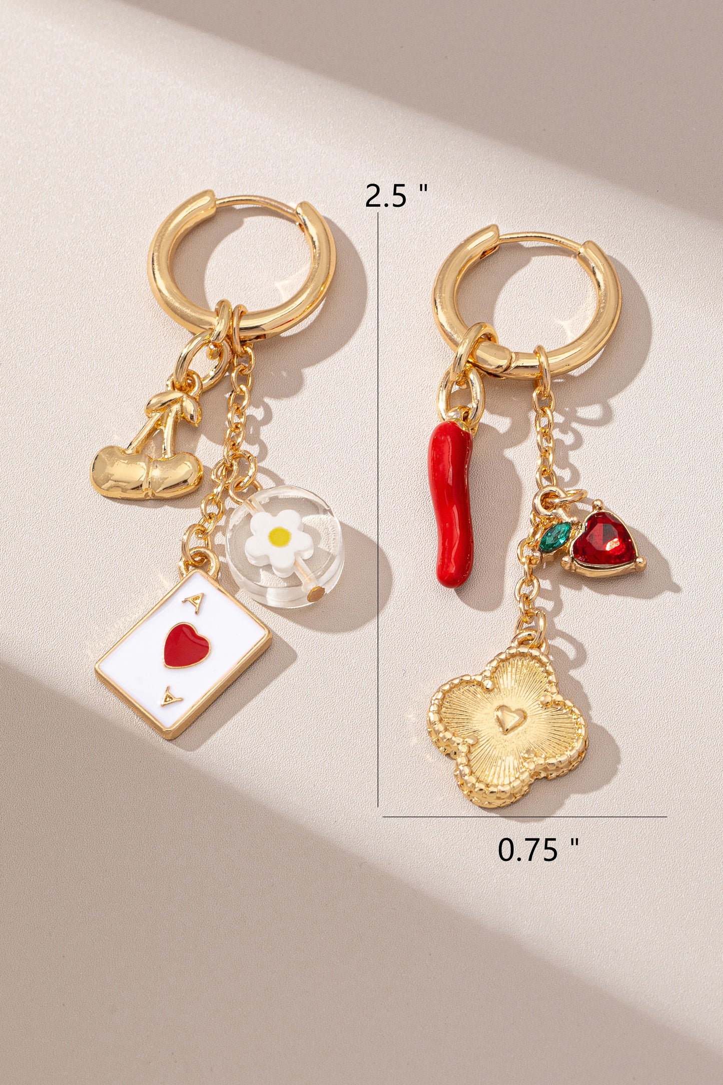Mismatch Charm Earrings