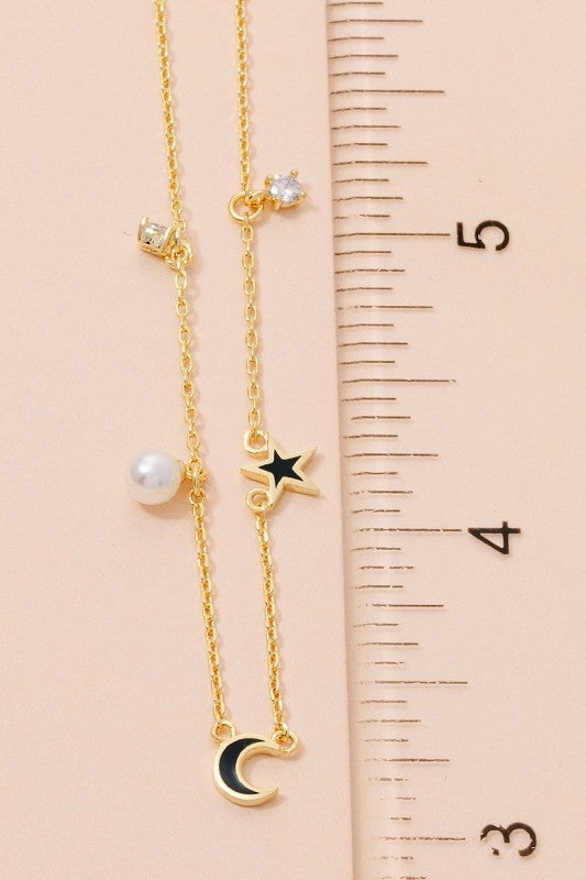 Crescent Moon Charm Necklace