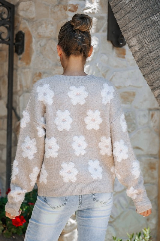 Flower Detail Sweater
