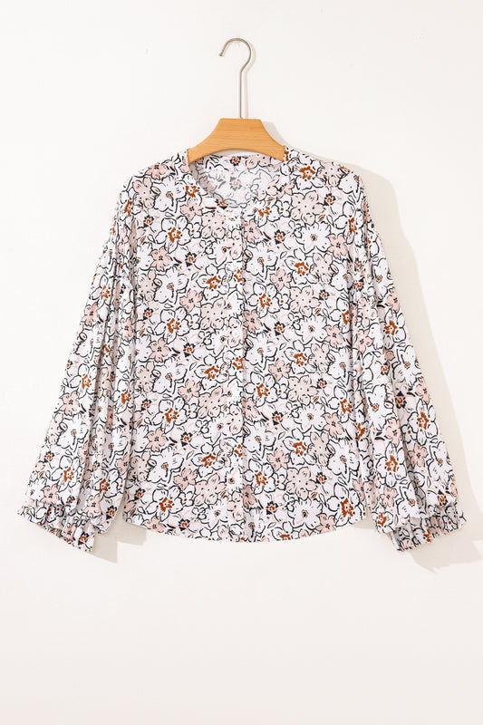 Fall Floral Blouse