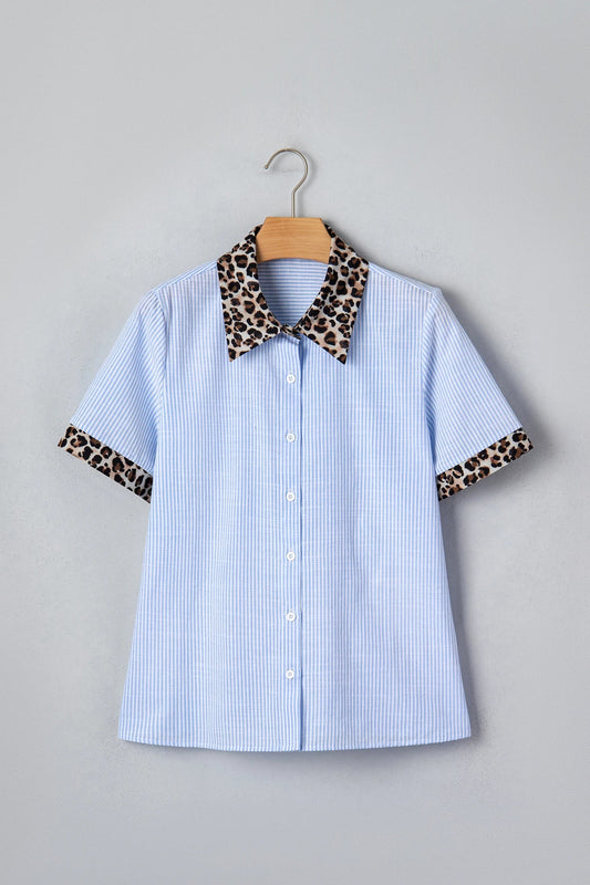 Leopard Detail Woven Shirt