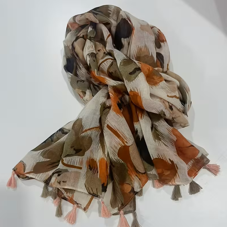 Fall Tassel Scarf