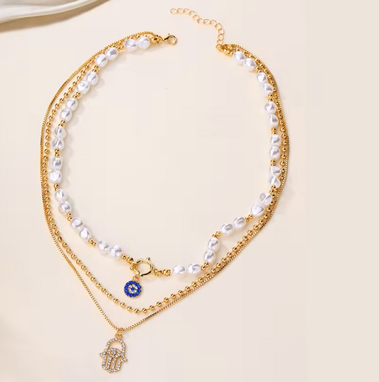 Evil Eye Layered Necklace