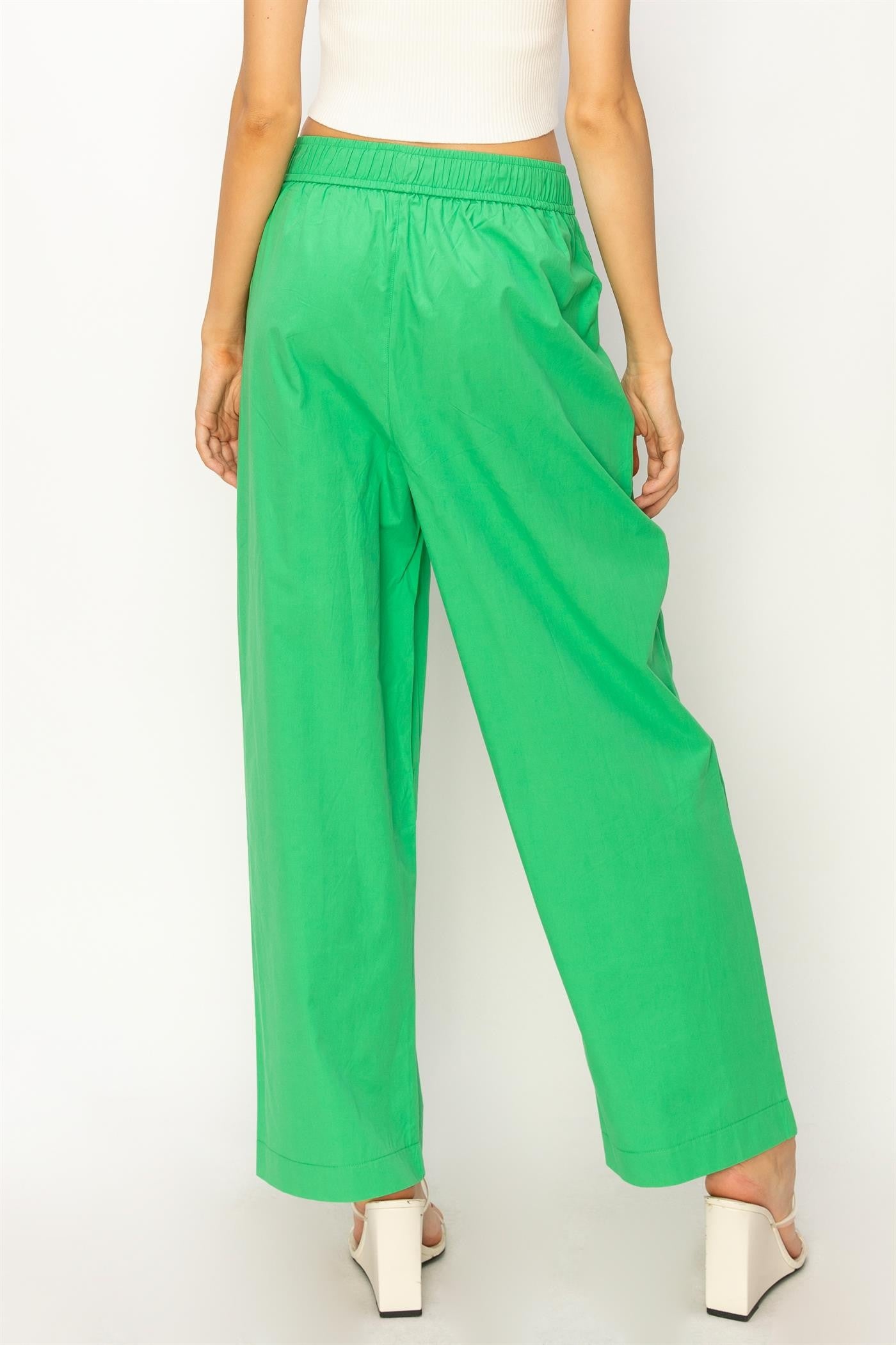 Poplin Wide Leg Pants