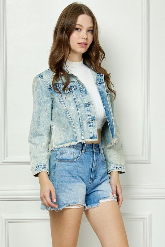 Rhinestone Denim Jacket