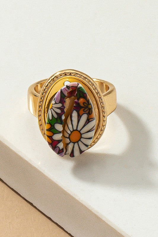 Painted Shell Ring