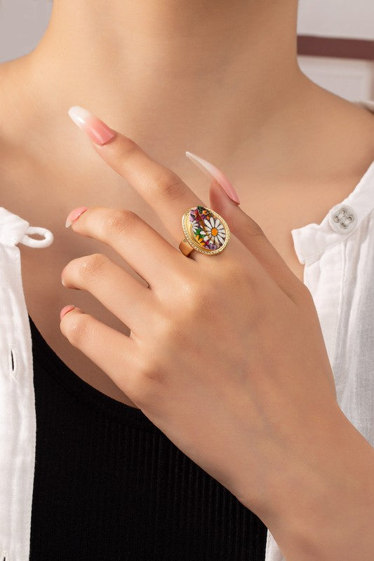 Painted Shell Ring