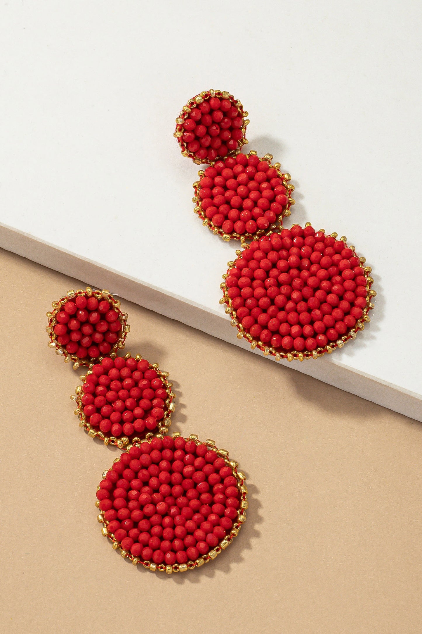 Beaded Disk Earrings