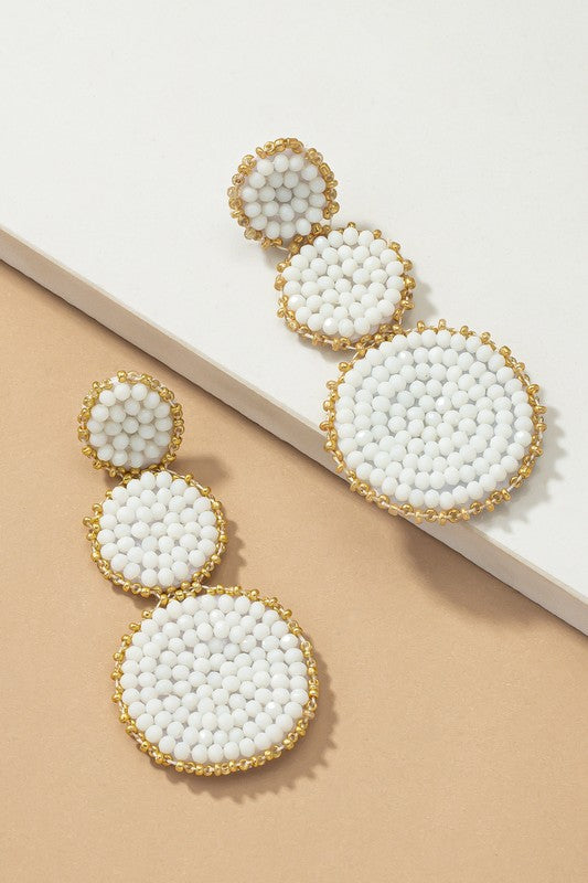 Beaded Disk Earrings