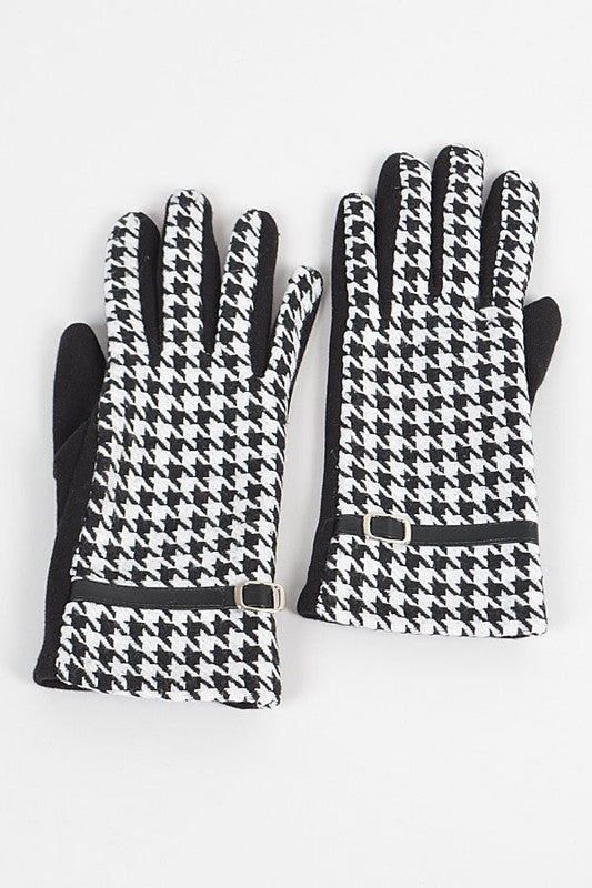 Houndstooth Gloves