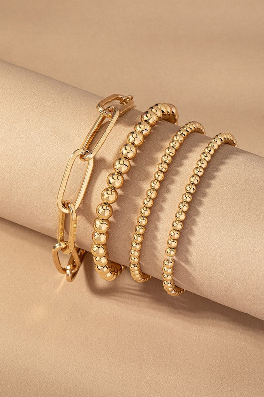 Gold Bracelet Set