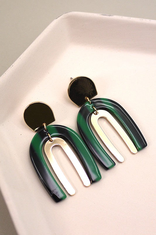 Acrylic+Metal Earrings