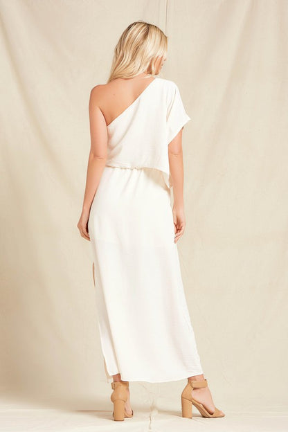 One Shoulder Maxi Dress