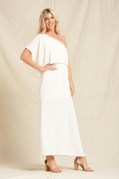 One Shoulder Maxi Dress