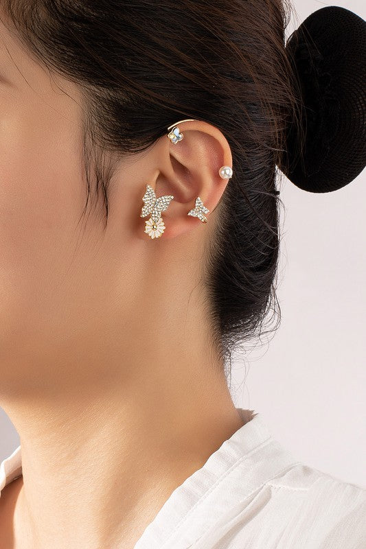 Flower & Butterfly Ear Jacket