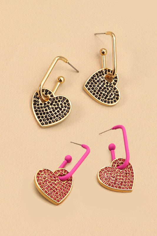 Metal Heart Earrings