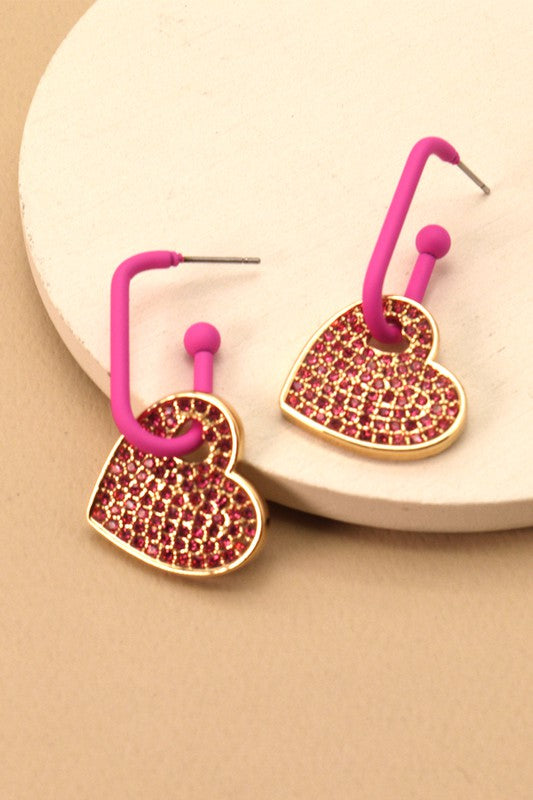 Metal Heart Earrings