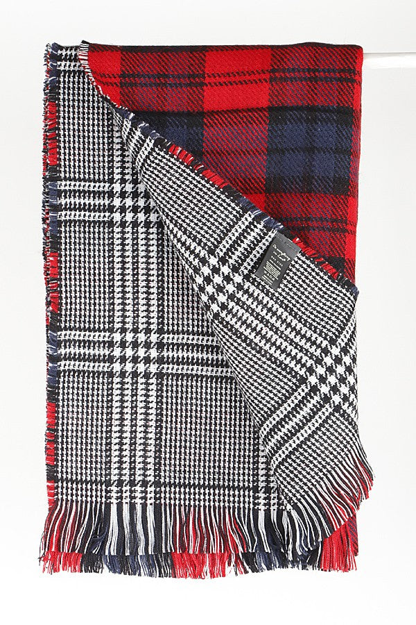 Reversible Plaid Scarf