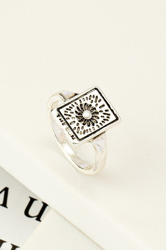 Sun Tarot Card Ring