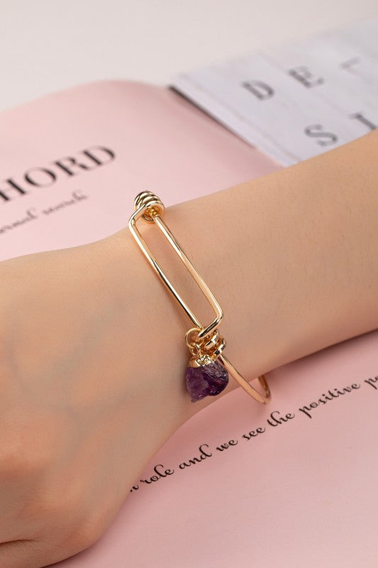 Amethyst Stone Bangle