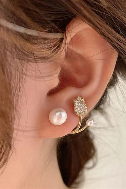 Pearl + Flower Ear Jacket