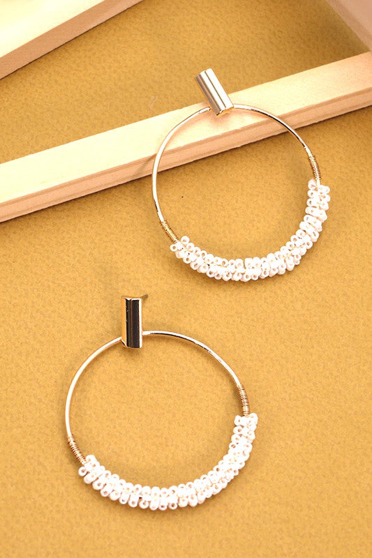 Beaded Hoop Earrings