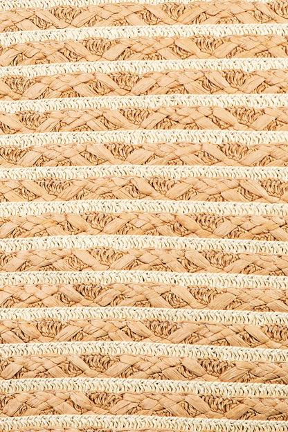 Braided Straw Tote Bag