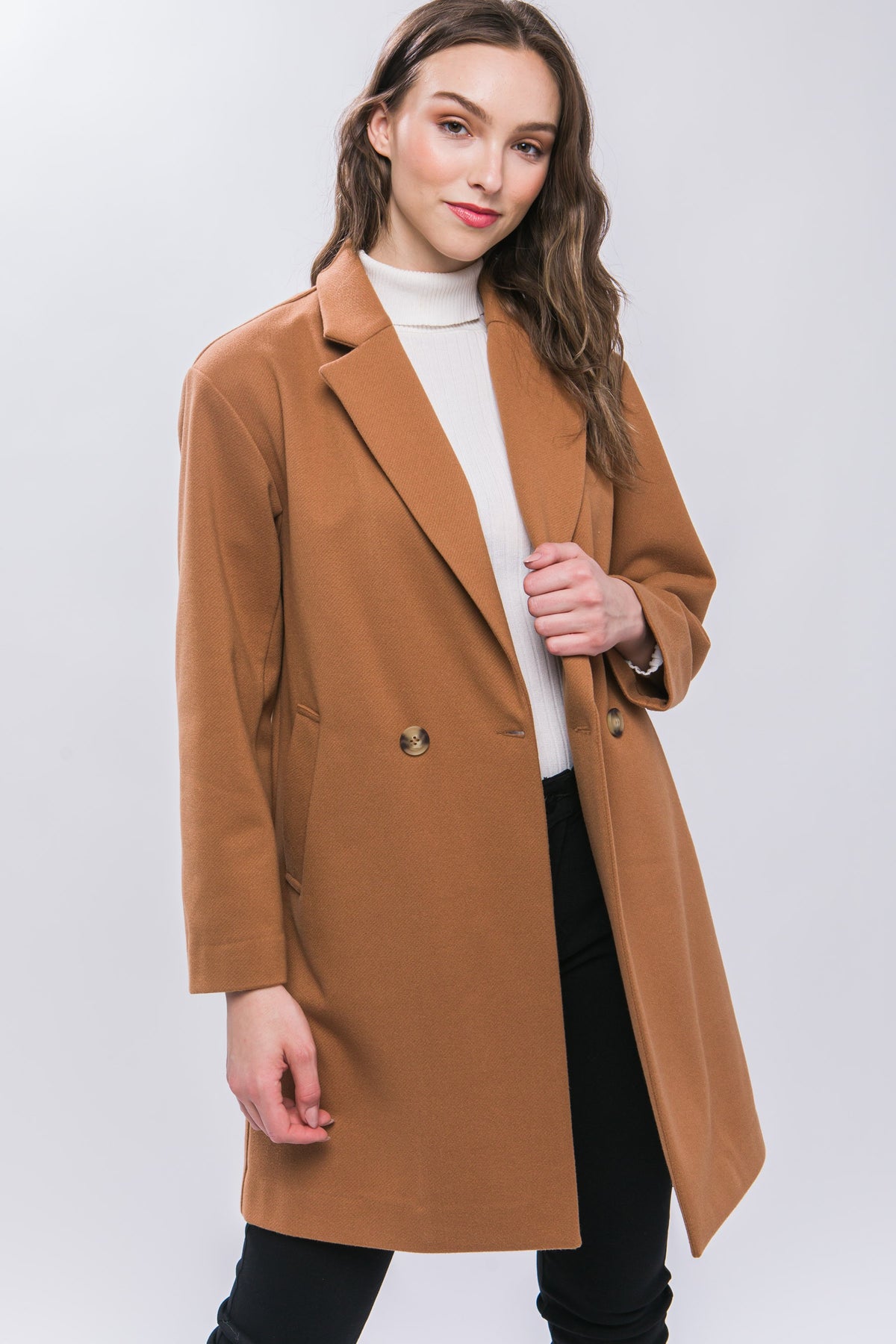 Collared Knit Coat