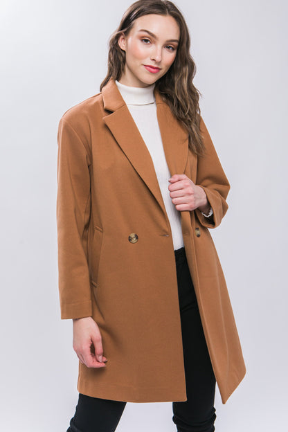 Collared Knit Coat