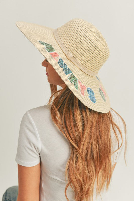 Sequin Letter Floppy Hat