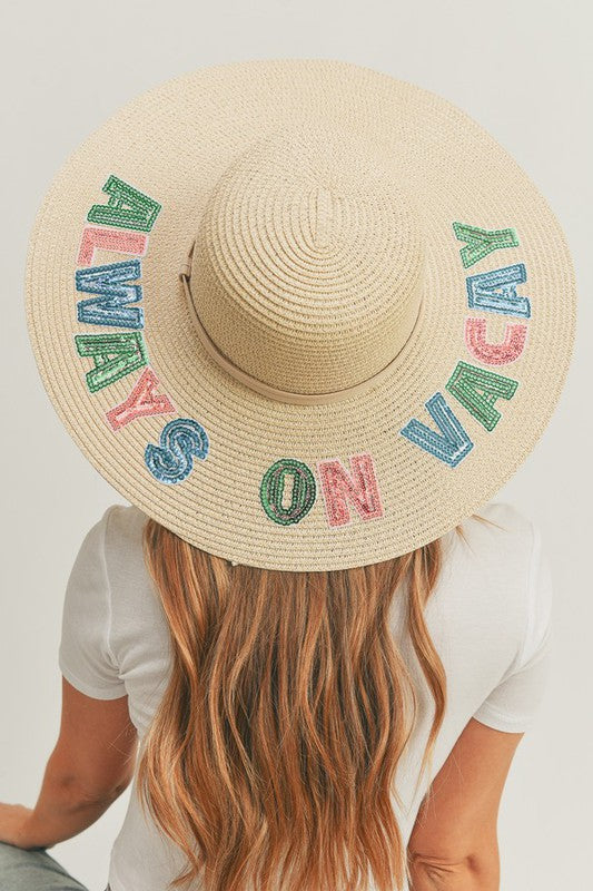 Sequin Letter Floppy Hat